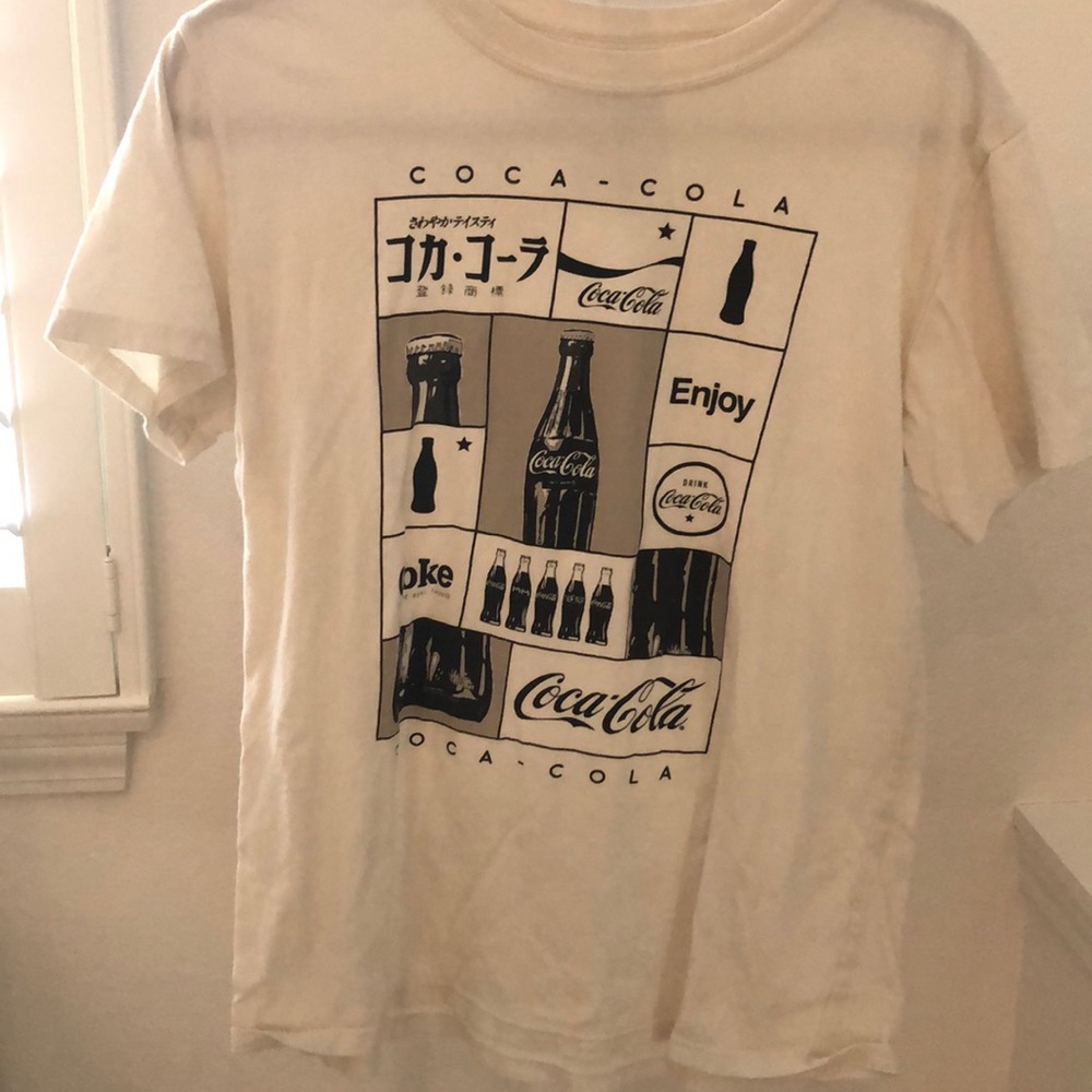 white oversized graphic tee